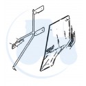 VITRE PORTE GAUCHE TEINTEE BOMBEE 9 TROUS