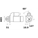 DEMARREUR ISKRA pour tracteurs JOHN DEERE