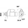 DEMARREUR ISKRA pour tracteurs JOHN DEERE