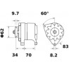 ALTERNATEUR pour tracteurs CASE IH LANDINI MASSEY-FERGUSON RENAULT SOMECA FIAT STEYR 