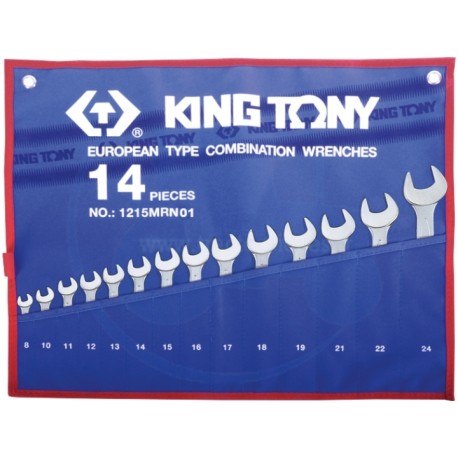 Trousse de clés mixtes métriques - 14 pièces - KING TONY