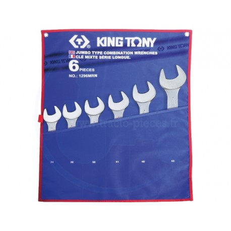 Trousse de clés mixtes métriques - 6 pièces - KING TONY
