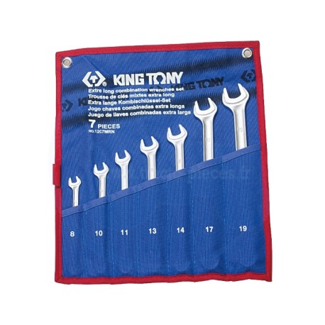 Trousse de clés mixtes longues et légères - 7 pièces - KING TONY