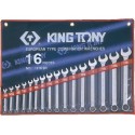 Trousse de clés mixtes en pouces - 16 pièces - KING TONY