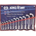 Trousse de clés à pipe métriques - 12 pièces - KING TONY