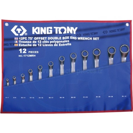 Trousse de clés polygonales contrecoudées métriques - 12 pièces - KING TONY