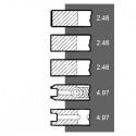 JEU DE 5 SEGMENTS pour tracteurs DEUTZ 