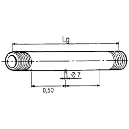 ELEMENT PVC 4 JETS L 1560 ENTRE AXE DE 50 CM