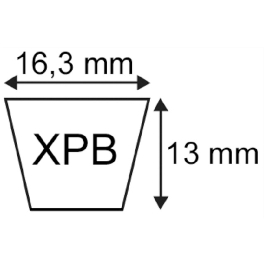 COURROIE XPB1400 - 16,3X13X1400