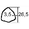 TUBE 1,00M INTERIEUR 26,5X3,5 (104) BYPY