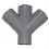 CULOTTE DOUBLE MALE FEMELLE 45° DIA 100