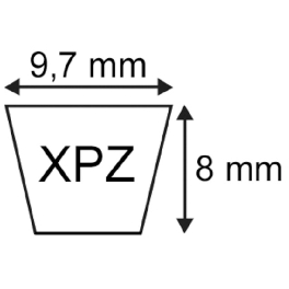 COURROIE XPZ1700 - 9,7X08X1700