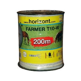 RUBAN FARMER T10-W 10MM BLANC 3 INOX 200M