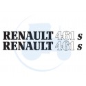 JEU DE 2 AUTOCOLLANTS pour tracteur RENAULT 461 S