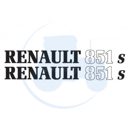 JEU DE 2 AUTOCOLLANTS pour tracteur RENAULT 851 S