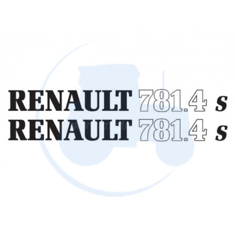 JEU DE 2 AUTOCOLLANTS pour tracteur RENAULT 781-4 S