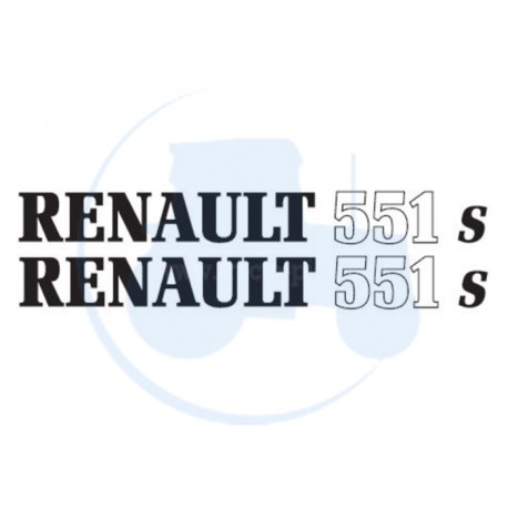 JEU DE 2 AUTOCOLLANTS pour tracteur RENAULT 551 S