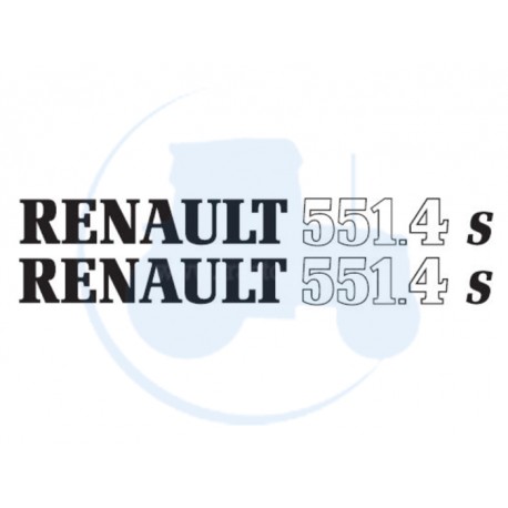 JEU DE 2 AUTOCOLLANTS pour tracteur RENAULT 551-4 S