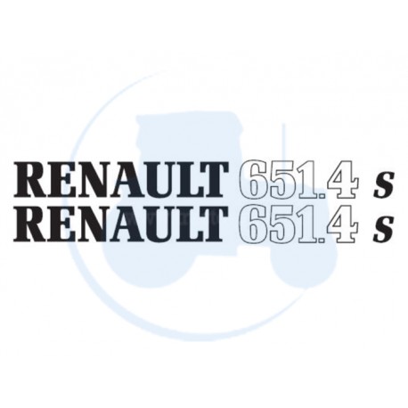 JEU DE 2 AUTOCOLLANTS pour tracteur RENAULT 651-4 S