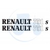 JEU DE 2 AUTOCOLLANTS pour tracteur RENAULT 751 S