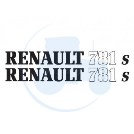 JEU DE 2 AUTOCOLLANTS pour tracteur RENAULT 781 S