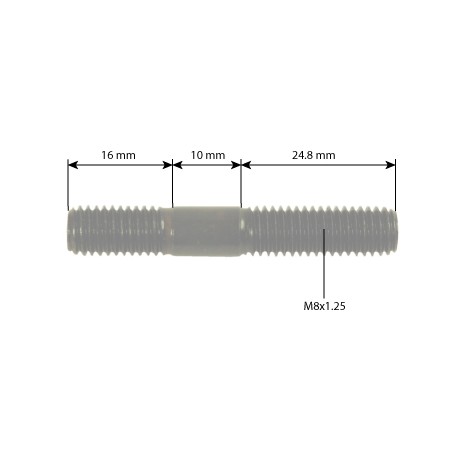 Lot De 4 Goujons Collecteur Échappement M8x1.25 (120085) - Compatible Mazda 3 (2006-2009), Acier 10.9 - 4