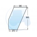 Vitre de porte gauche claire pour tracteurs Fiat Someca
