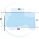 Vitre bas de hayon inférieure teintée vert pour tracteurs Renault et Claas