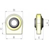 ROTULE A SOUDER Ø 45 mm pour tracteurs JOHN DEERE 8000 - 8010