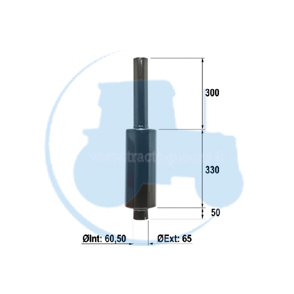 Silencieux Tracteur Adaptable Same Vigneto – Diamètre 46 Mm, Hauteur 390 Mm | Échappement Remplacement - 12
