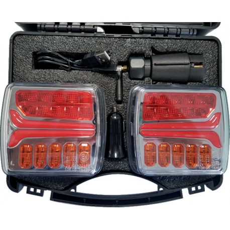 Kit Feux LED Signalisation Sans Fil Magnétiques IP67 12V/24V - 5 Modes Rechargeables