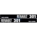 JEU DE 2 AUTOCOLLANTS pour tracteur RENAULT 301