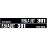 JEU DE 2 AUTOCOLLANTS pour tracteur RENAULT 301