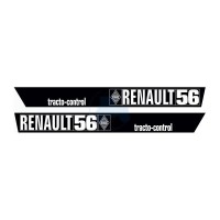 AUTOCOLLANT RENAULT HAUT CABINE BLANC - Tracto Pieces