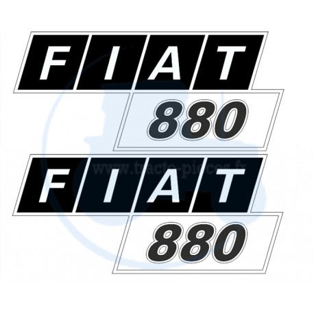 JEU AUTOCOLLANTS COTÉS CAPOT FIAT 880