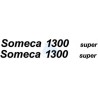 JEU AUTOCOLLANTS COTÉS CAPOT FIAT SOMECA1300 SUPER