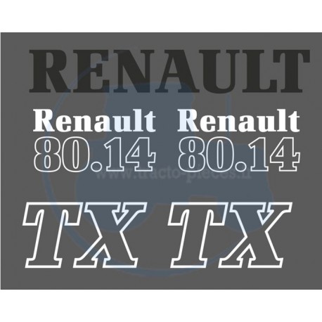 JEU AUTOCOLLANTS RENAULT 80.14 TX