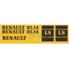 JEU AUTOCOLLANTS RENAULT 85.14 LS