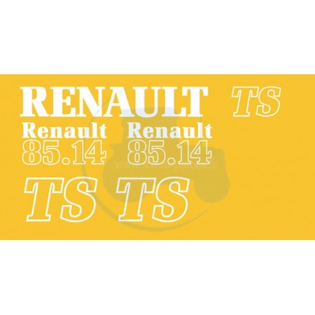 JEU AUTOCOLLANTS RENAULT 85.14 TS