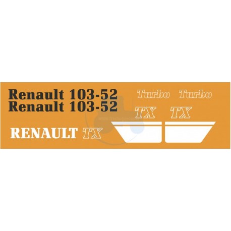 JEU AUTOCOLLANTS RENAULT 103.52 TX