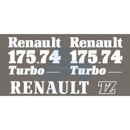 JEU AUTOCOLLANTS RENAULT 175.74 TZ