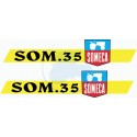 JEU AUTOCOLLANTS  SOMECA SOM 25 D