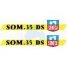 JEU AUTOCOLLANTS  SOMECA SOM 25 D