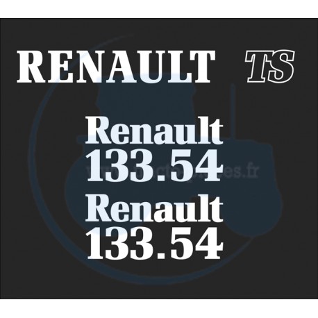 JEU AUTOCOLLANTS RENAULT 133.54 TS