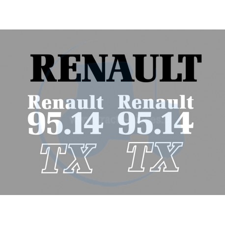 JEU AUTOCOLLANTS RENAULT 95.14 TX