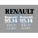 JEU AUTOCOLLANTS RENAULT 95.14 TX