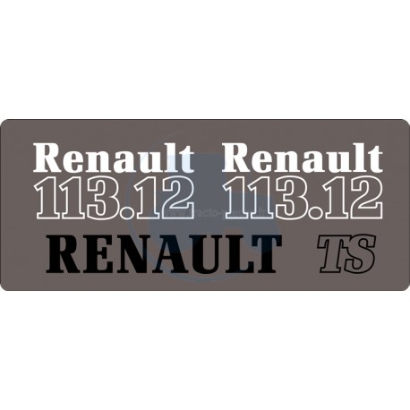 JEU AUTOCOLLANTS RENAULT 113.12 TS