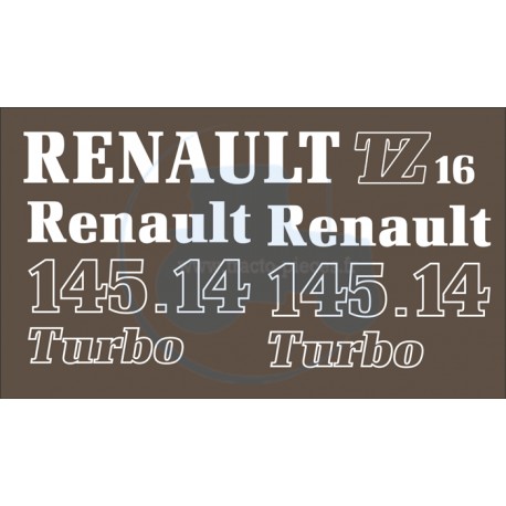 JEU AUTOCOLLANTS RENAULT 145.14 TZ16