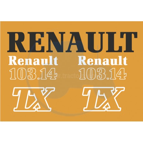 JEU AUTOCOLLANTS RENAULT 103.14 TX