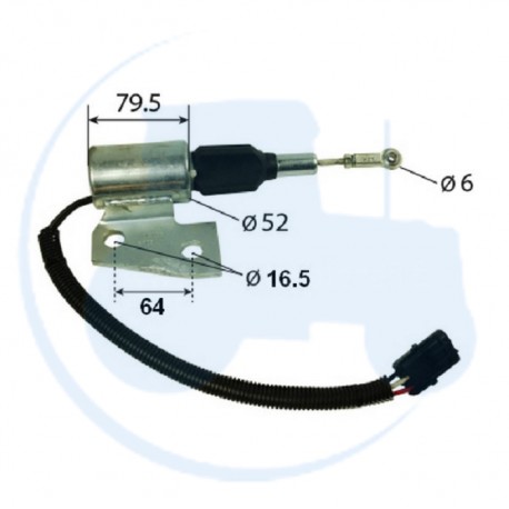 Solénoïde D'arrêt 12 V 2300-1001 2370ES-12E2U1B2S1 SA-4587-12 Pour